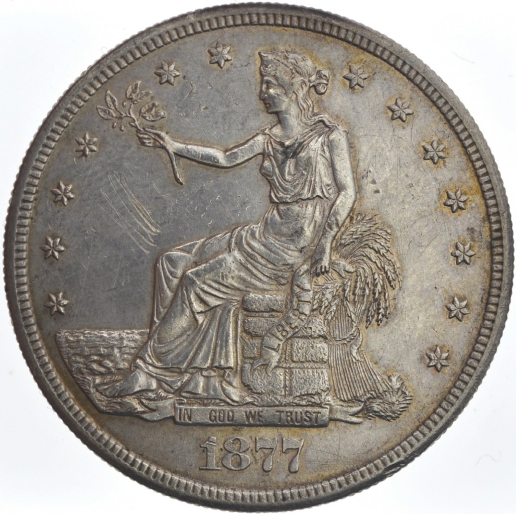 United States dollarUnited States Trade Dollar dated 1877 S